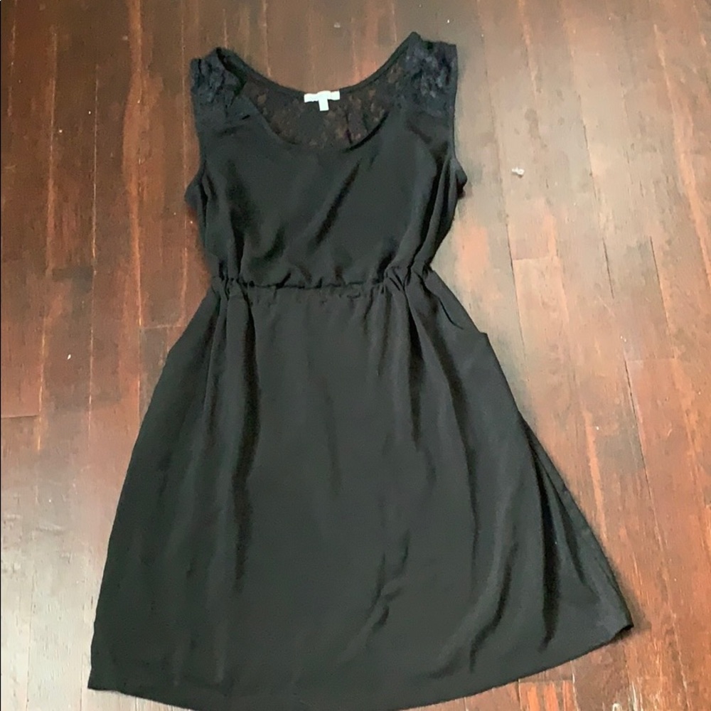Backless Lace Black Dress